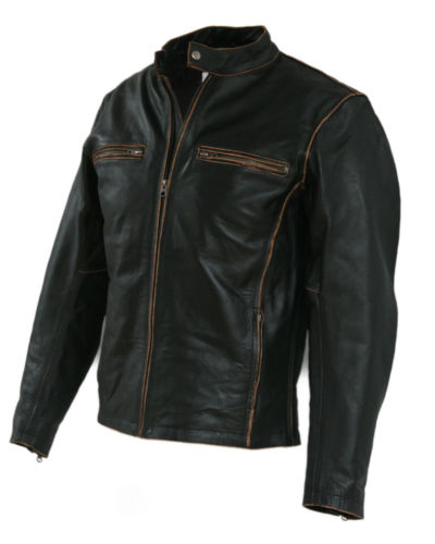 Motero Chaqueta de cuero Motera Vintage Viejo brown-bnwt