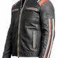 Mens Biker Retro Vintage Cafe Racer Antique Motorcycle Distressed Leather Jacket