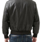 New Men's Navy G-1 Cow Hide Leather Jacket Flight Bomber Jacket