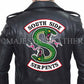 Riverdale Southside Serpenti Gang Nero da Uomo Vero Giacca di pelle da Biker