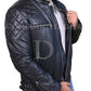 David Beckham Black Motorcycle Genuine Real Leather Slim Fit Biker Jacket