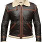 Resident Evil 4 Leon Kennedy Shearling Leather Jacket