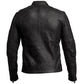Mens Biker Vintage Antique Black Cafe Racer Moto Real Lamb Leather Jacket