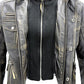 Mens Vintage Biker Style Motorcycle Cafe Racer Distressed Leather Jacket