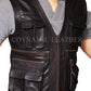 Jurassic World Chris Pratt Owen Grady Leather Vest - ALL SIZES AVAILABLE