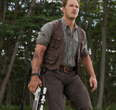 Jurassic World Chris Pratt Owen Grady Leather Vest - ALL SIZES AVAILABLE