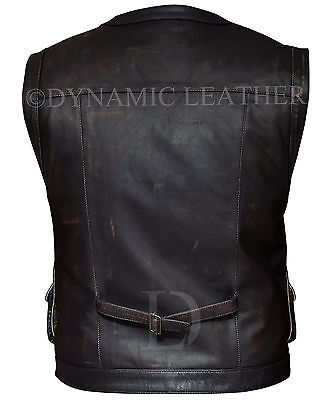 Jurassic World Chris Pratt Owen Grady Leather Vest - ALL SIZES AVAILABLE