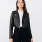 Kaia Gerber Moto Real Leather Jacket