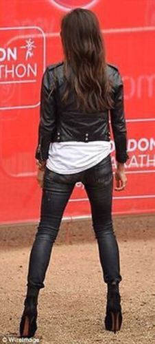 Victoria Beckham Womens Black Biker Motorcycle Slimfit Leather Jacket-BNWT