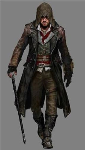 Jacob Frye Assassin's Creed Syndicate Mens Leather Trench Coat Costume-BNWT