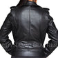 Womens, Black, Biker, Motorcycle, Slimfit, Leather Jacket-BNWT