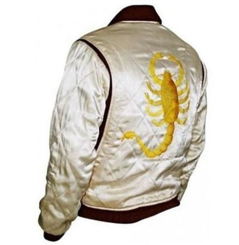 Drive Movie Ryan Gosling Slim Fit Trucker Scorpion Men's Satin Costume Jacket