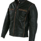 Biker Motorcycle Leather Jacket Vintage Aged Brown-BNWT
