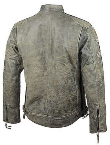 Men's Vintage Desert Biker Leather Jacket