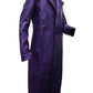 Jared Leto Joker Costume Trench Coat Suicide Squad Crocodile Faux Leather Coat.