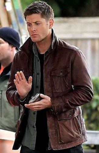 Men's Distressed Supernatural Season 7 Genuine Leather Jacket/Coat