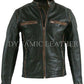 Biker Motorcycle Leather Jacket Vintage Aged Brown-BNWT