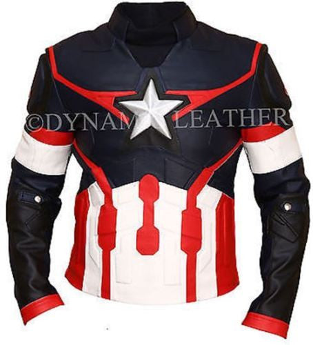Captain America Chris Evans Costume Leather Jacket
