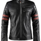 Fight Club Retro Hybrid Mayhem Brad Pitt Black Biker Jacket