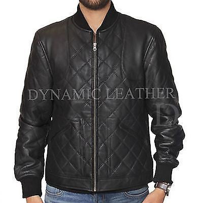 David Beckham Mens GENUINE quilted leather bomber jacket-BNWT