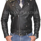 Mens Slim Fit Belted Rider Vintage Real Sheep Skin Leather Jacket Black BNWT