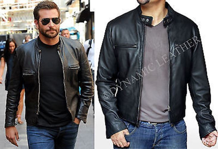 Bradley Cooper Fashionable Biker Real Leather Jacket