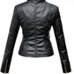 New Women's Biker Black Real Leather Jacket