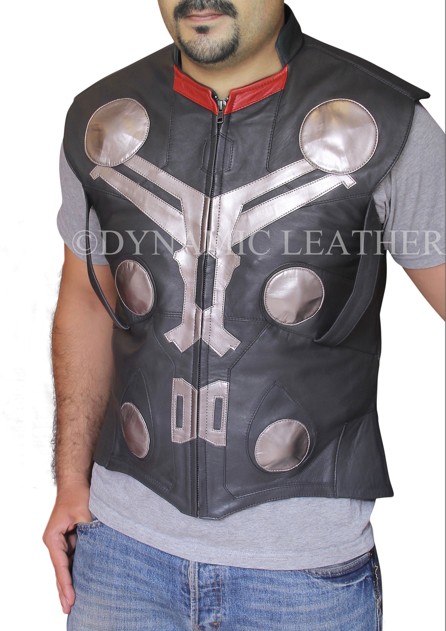 Thor, der Herr des Donners, Kostümweste aus echtem Leder