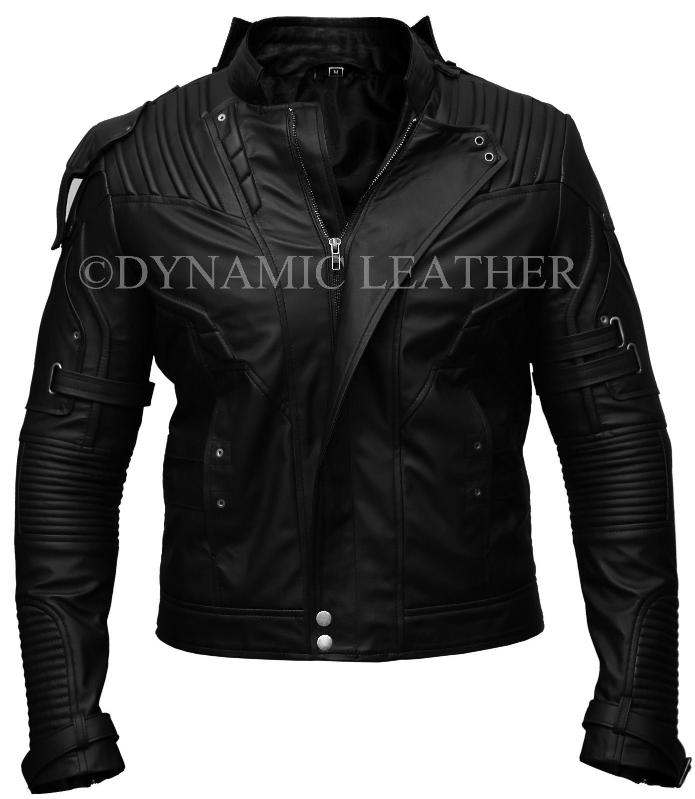 Guardians of the Galaxy 2 Star Lord Chris Pratt Black Leather Jacket