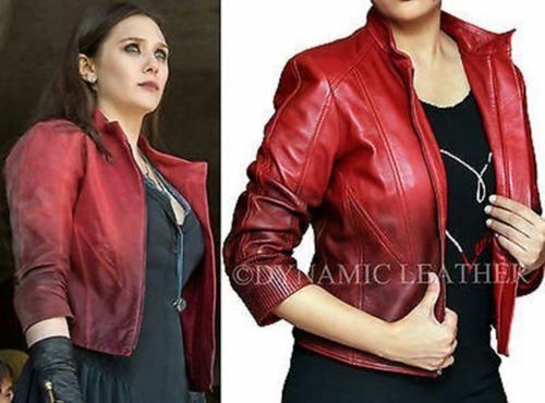 Scarlet-Witch Wanda Maximoff Short Women Leather Costume Jacket