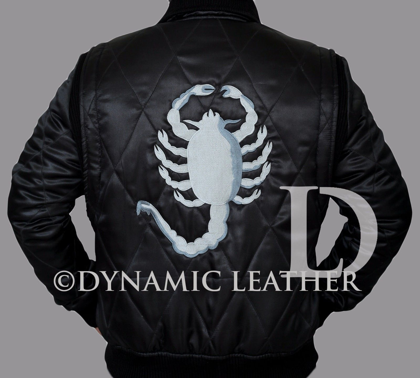 Slim Fit Drive Biker Rider Trucker Hot Ryan Gosling Jacke Bestickter Skorpion