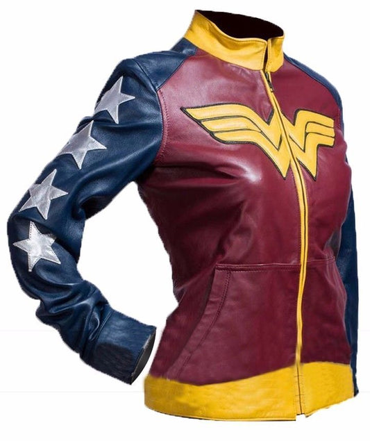 Wonder Woman Adrianne Palicki Costume Stylish Ladies Leather Jacket