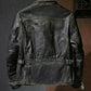Men’s Handmade Motorcycle Biker Vintage Highway A-2 Aviator Distressed Black Real Leather Jacket