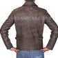 Indiana Jones Distressed Brown Genuine Cow Hide Skin Leather Jacket