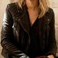 Fear The Walking Dead Madison Clark Distressed Black Quilted Ladies Leather Jacket