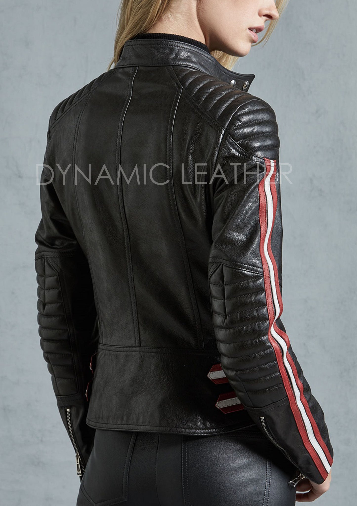 Women's Genuine Leather Black Slim fit Biker Motorcycle Jacket