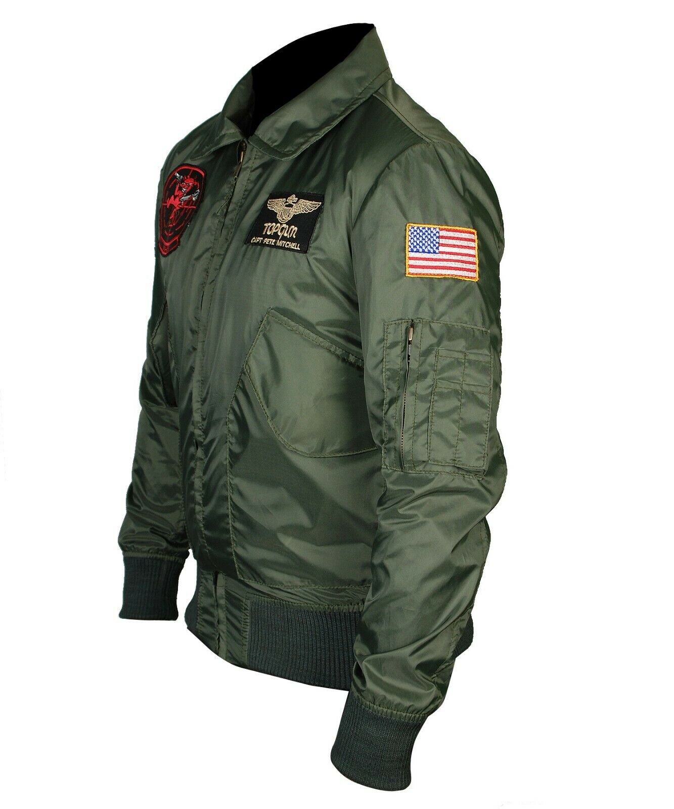 Maverick Flight Bomber Aviator Jacket Jet Pilot Jacket