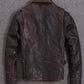 New Men’s Vintage Cafe Racer Brown Real Leather Motorcycle Biker Jacket