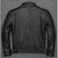 Men's Black Biker Vintage Motorcycle Waxed Cafe Racer Leather Jacket